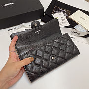 Chanel Wallet Black Caviar Silver 19cm - 2