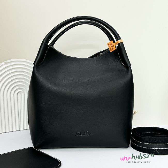 Loro Piana Large Bale bag Black 36x28x22cm - 1