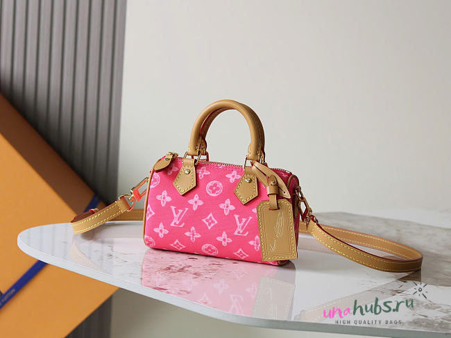 Louis Vuitton Nano Speedy Pink 16x10x7.5cm - 1