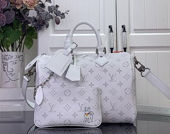 Louis Vuitton Speedy P9 30 Handbag White 32x22.5x18cm