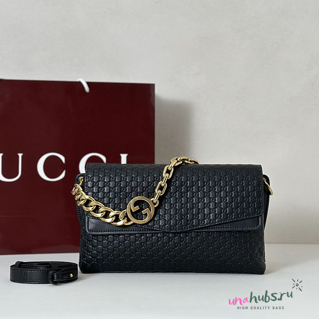 Gucci Medium shoulder bag with chain black 28x16x7cm - 1