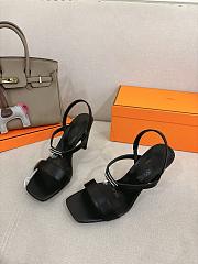Hermes Glamour 95 sandal black heel 9.5cm - 1