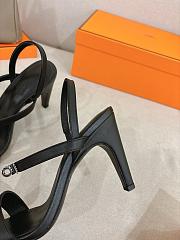 Hermes Glamour 95 sandal black heel 9.5cm - 4
