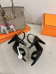 Hermes Glamour 95 sandal black heel 9.5cm - 3