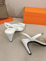 Hermes Glamour 95 sandal white heel 9.5cm - 4