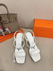 Hermes Glamour 95 sandal white heel 9.5cm - 2