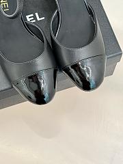 Chanel Mary Janes Lambskin Patent Calfskin Black 8.5cm - 4