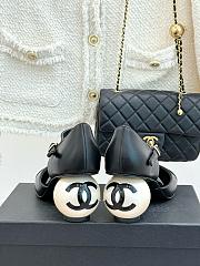 Chanel Mary Janes Lambskin Patent Calfskin Black 8.5cm - 3
