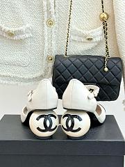 Chanel Mary Janes Lambskin Patent Calfskin White 8.5cm - 4