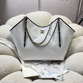 Chanel Shopping Bag in White 59x36x13cm