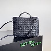 Bottega Veneta Small Andiamo Navy Blue 25x22x10.5cm - 4