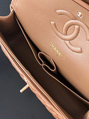 Chanel Medium Flap Bag light beige-brown Lambskin Gold 25cm - 2