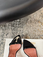 Amina Muaddi 95 Bruna Black Patent Sandals - 4