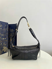 Dior Small D-Journey Bag Calfskin Black 25.5x14.5x14cm - 1