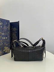 Dior Small D-Journey Bag Calfskin Black 25.5x14.5x14cm - 4