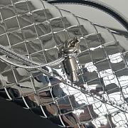 Bottega Veneta Andiamo Clutch In Silver - 31x13x3cm - 4