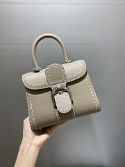 Delvaux Birllant Bag Grey 20x12x15.5cm - 2