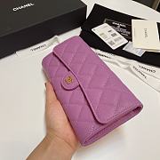Chanel Wallet Purple Caviar Gold 19cm - 4