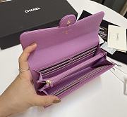 Chanel Wallet Purple Caviar Gold 19cm - 3
