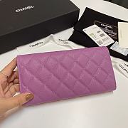Chanel Wallet Purple Caviar Gold 19cm - 2