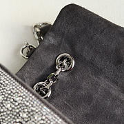 Gucci Marmont crystals small shoulder bag grey 22x12.5x6cm - 3