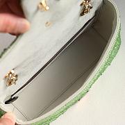 Gucci Marmont crystals small shoulder bag green 22x12.5x6cm - 5