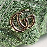 Gucci Marmont crystals small shoulder bag green 22x12.5x6cm - 2