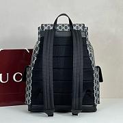 Gucci large backpack in black and silver GG fabric 46x35x12cm - 4