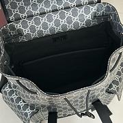Gucci large backpack in black and silver GG fabric 46x35x12cm - 2