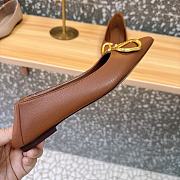 Valentino Garavani Kamel Leather VLOGO Flats - 3