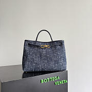 Bottega Veneta Andiamo Navy Denim 35x25x11cm - 1