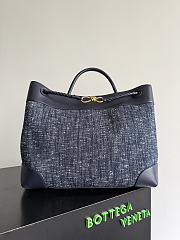 Bottega Veneta Large Andiamo Navy Denim 42x35x18cm - 1