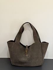 YSL LE 5 À 7 BEA in suede dark brown-grey 50x28x18cm - 1