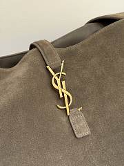 YSL LE 5 À 7 BEA in suede dark brown-grey 50x28x18cm - 3