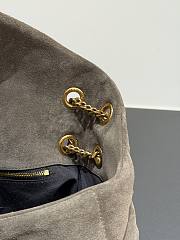 YSL Mini PUFFER suede dark brown-grey 23cm - 6