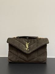 YSL Small PUFFER suede dark brown-grey 29x17x11cm - 1