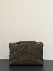 YSL Small PUFFER suede dark brown-grey 29x17x11cm - 5