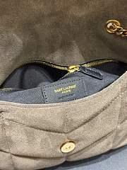 YSL Small PUFFER suede dark brown-grey 29x17x11cm - 3
