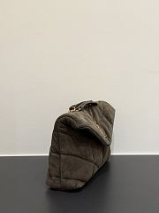 YSL Small PUFFER suede dark brown-grey 29x17x11cm - 4
