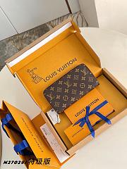 Louis Vuitton Zipper Wallet Monogram Silver 19cm - 1