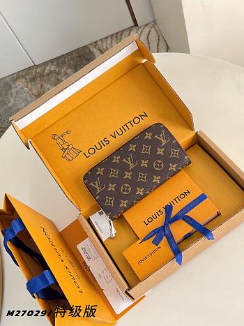 Louis Vuitton Zipper Wallet Monogram Silver 19cm