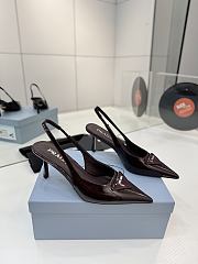 Prada Patent slingback pumps burgundy 7.5cm - 1
