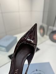 Prada Patent slingback pumps burgundy 7.5cm - 5