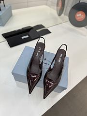 Prada Patent slingback pumps burgundy 7.5cm - 2