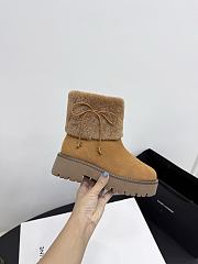 Celine Bulky Suede and Shearling Boot - 1