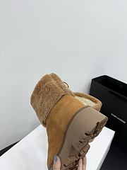 Celine Bulky Suede and Shearling Boot - 4
