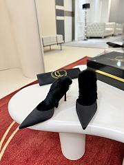 Christian Louboutin Km Fur 85mm Black Mules - 3