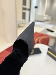 Christian Louboutin Km Fur 85mm Black Mules - 2