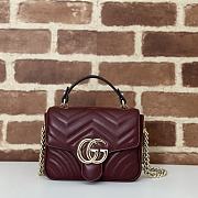 Gucci GG Marmont mini top handle bag red 17x13x6cm - 1