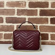 Gucci GG Marmont mini top handle bag red 17x13x6cm - 3